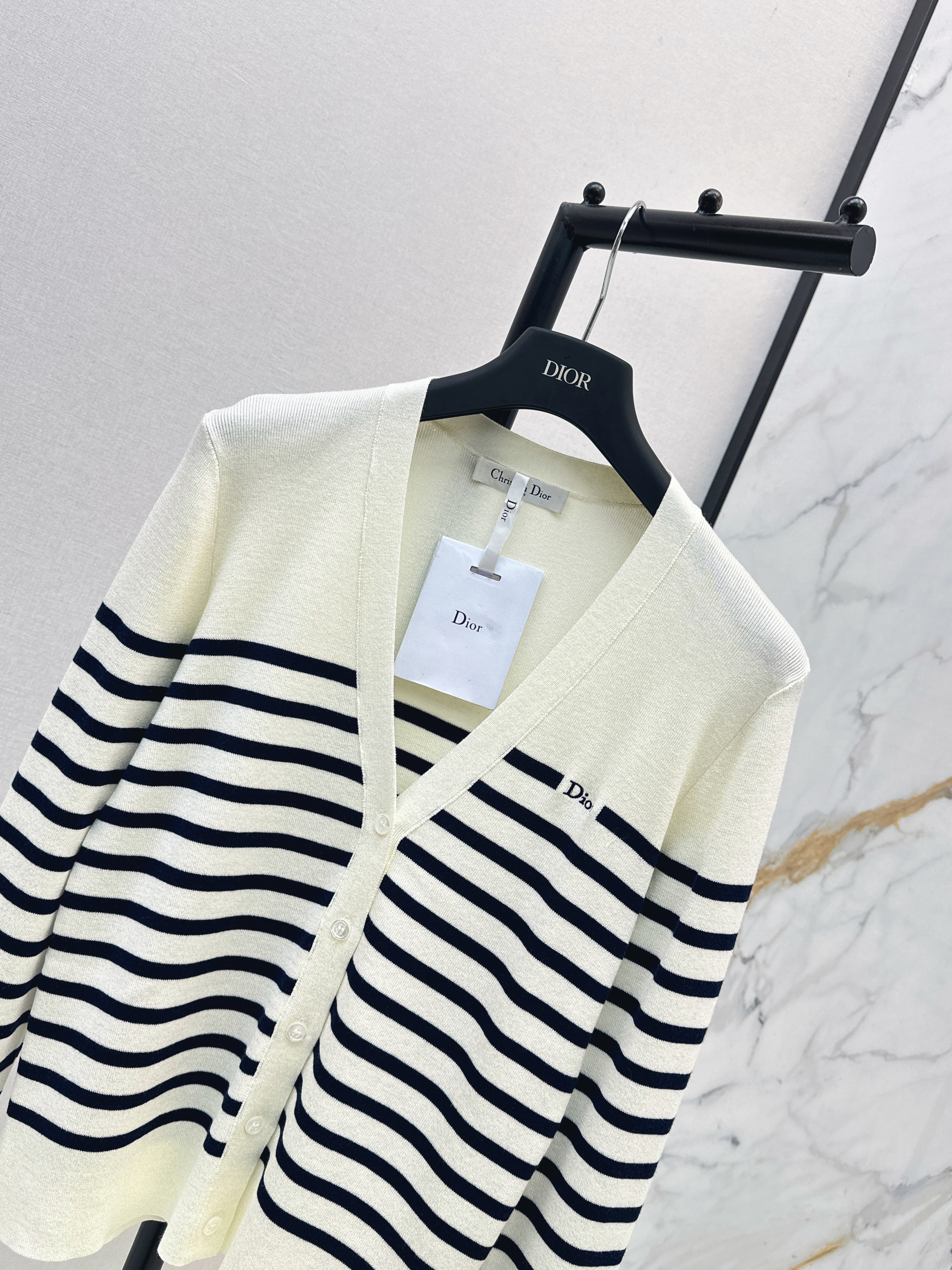 CD 26ss stripe knit cardigan