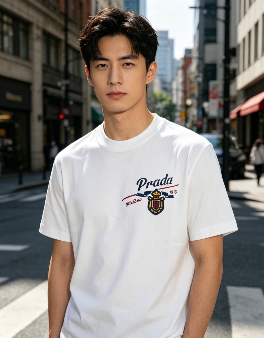 Pra letter embroidered t-shirts