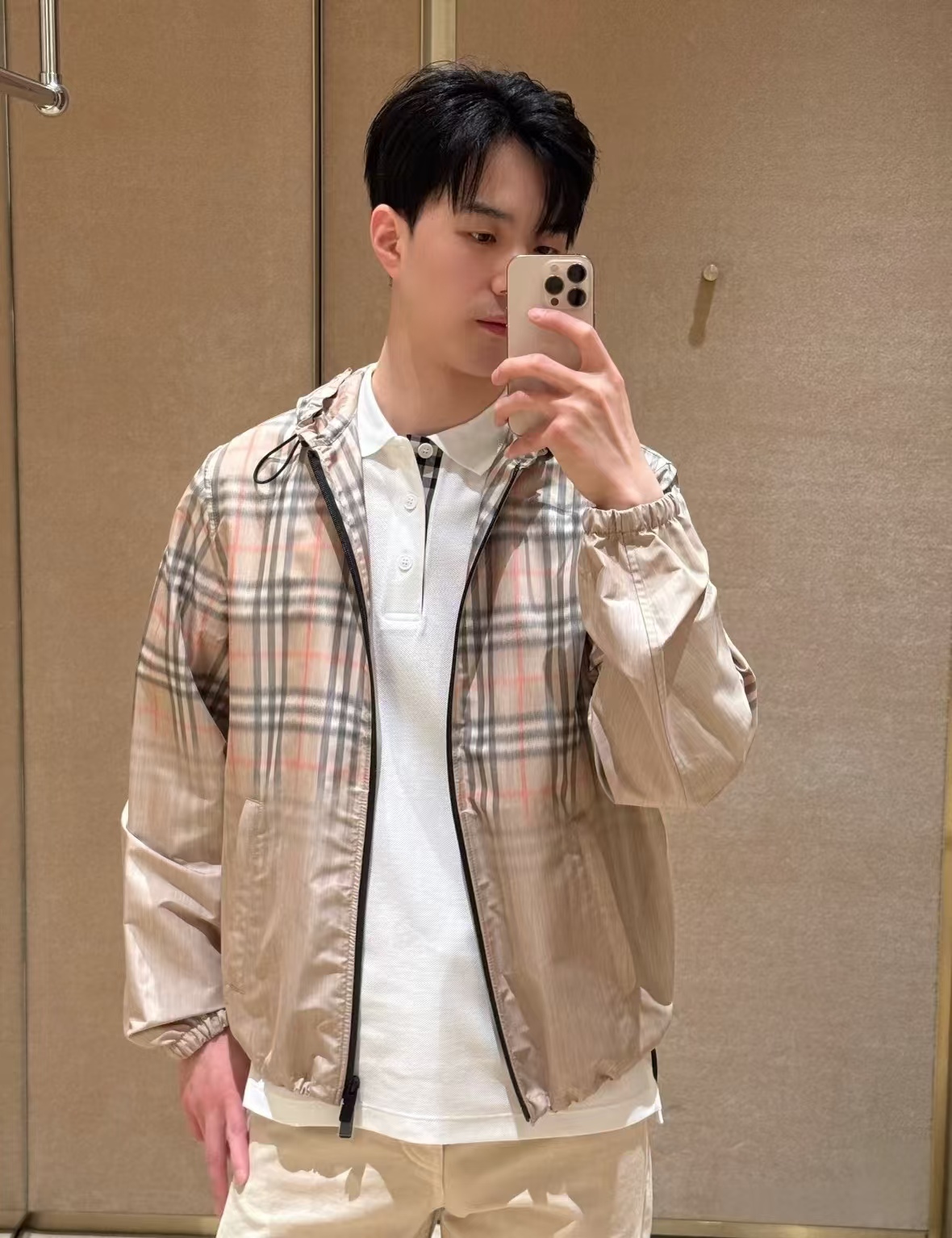 Bur graffiti plaid jacket