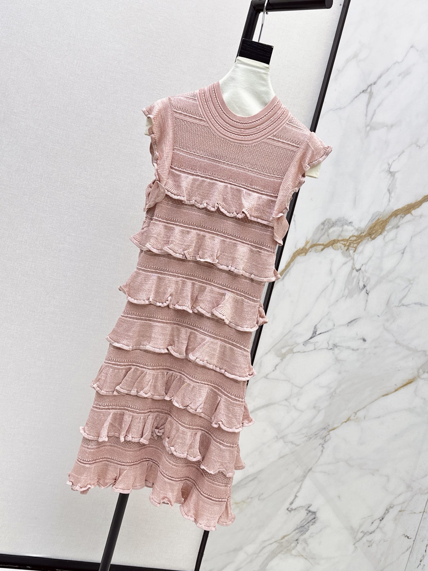 Chol 26fw layered knit dress