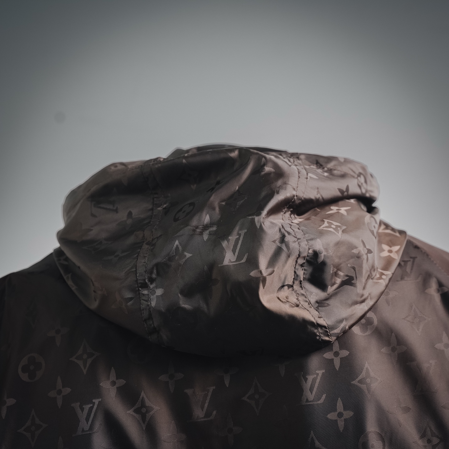 Louis splicing hooded jacket
