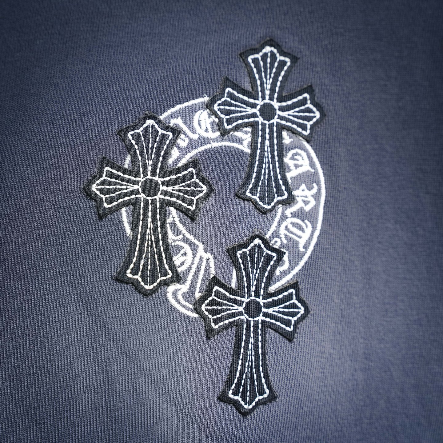 Chrome cross embroidered t-shirt