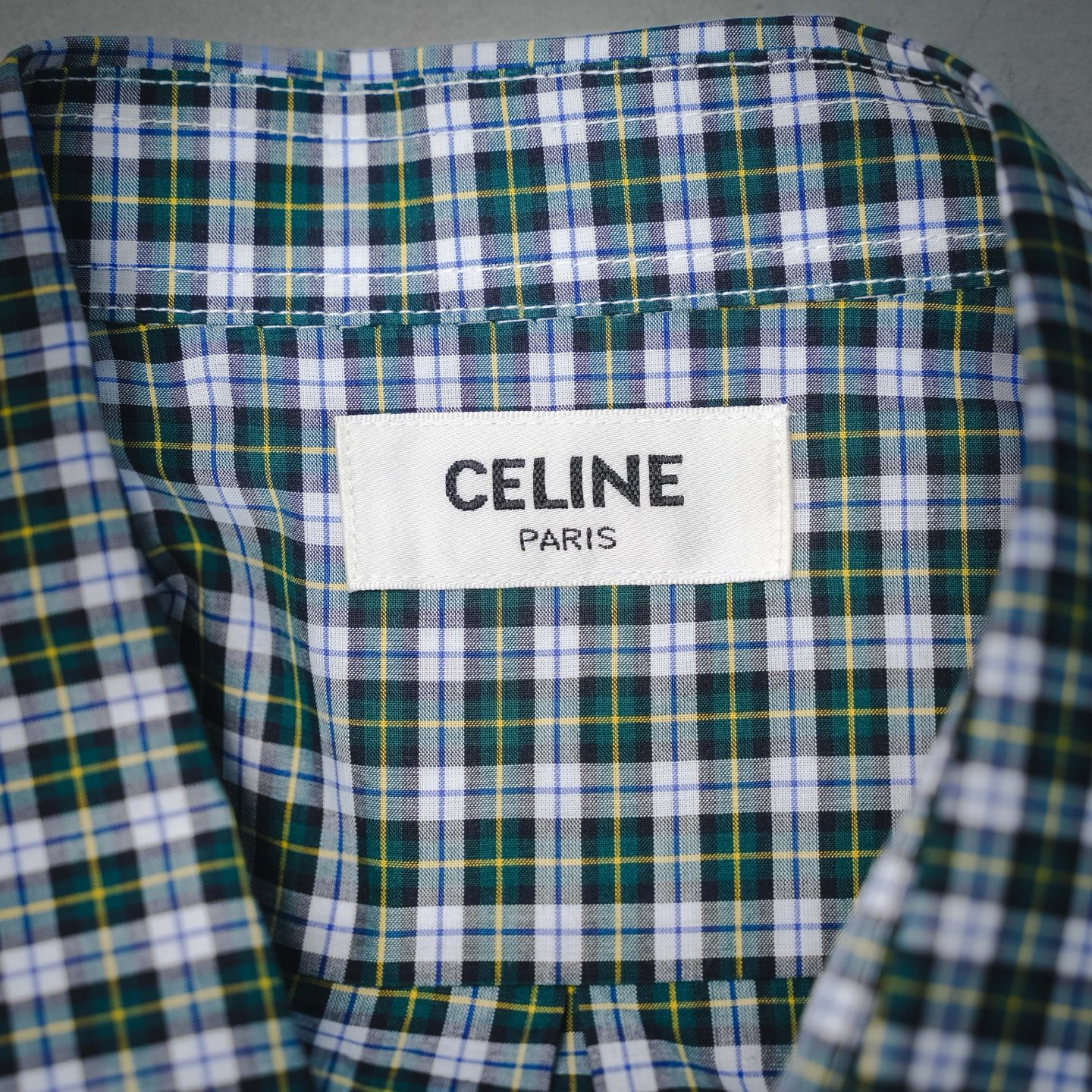 Cel plaid embroidered shirt