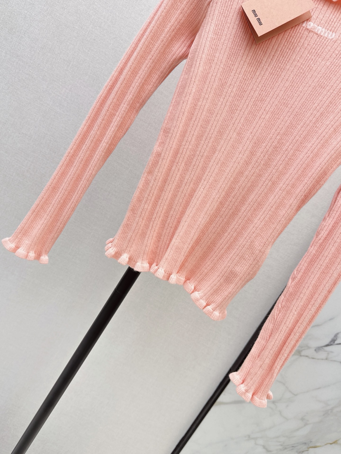 Miu 26fw slim-fit knit basic tee