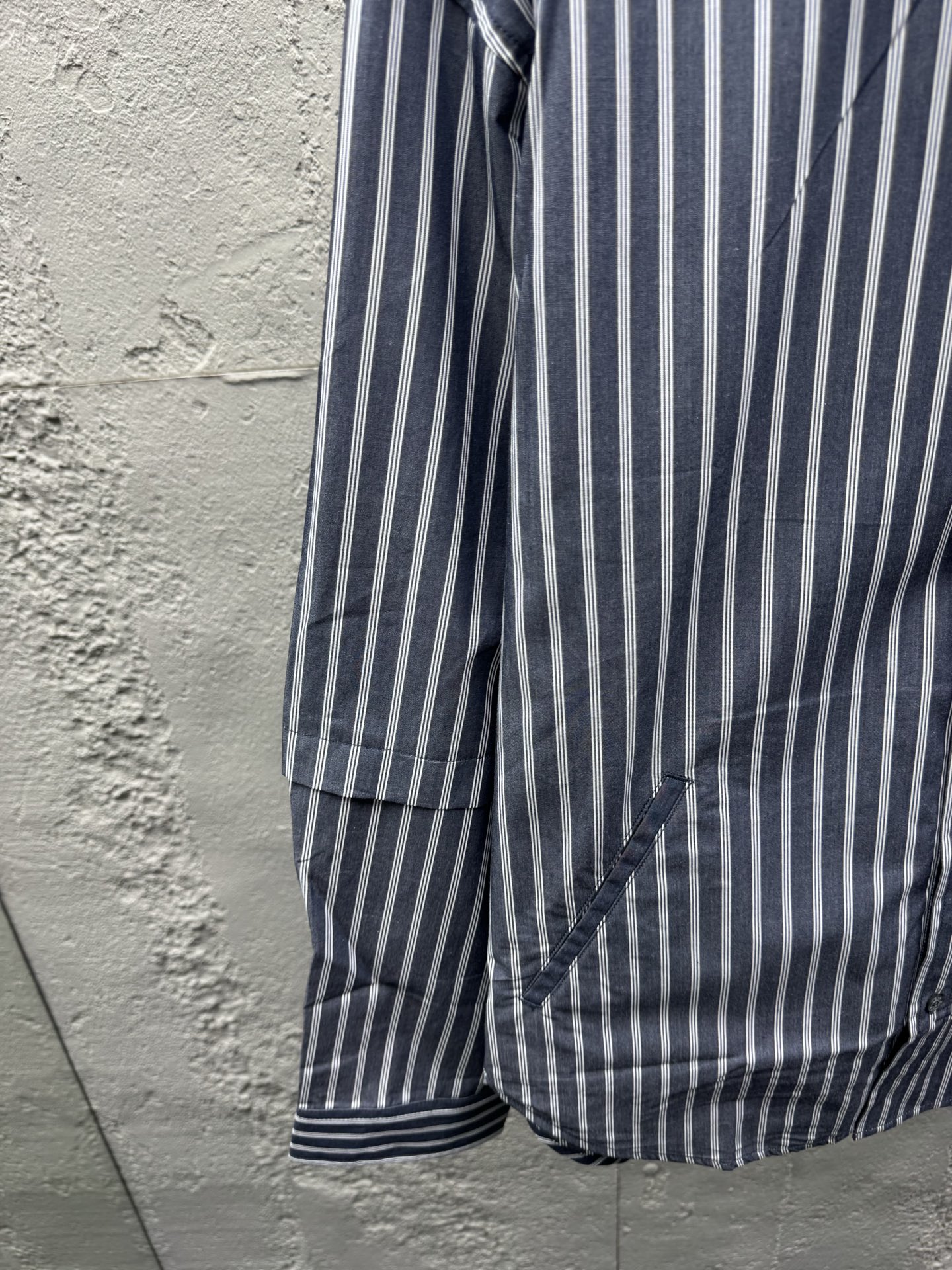 Acne logo badge striped shirts