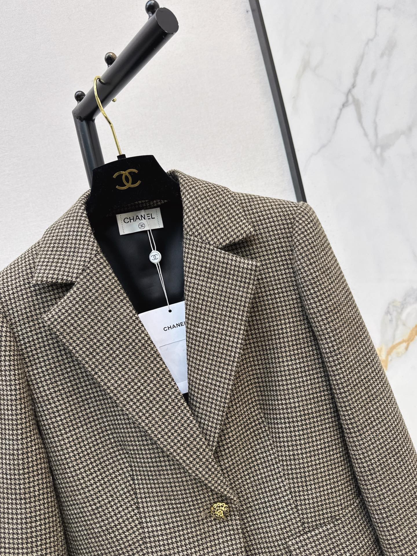 Chan 26fw houndstooth blazer