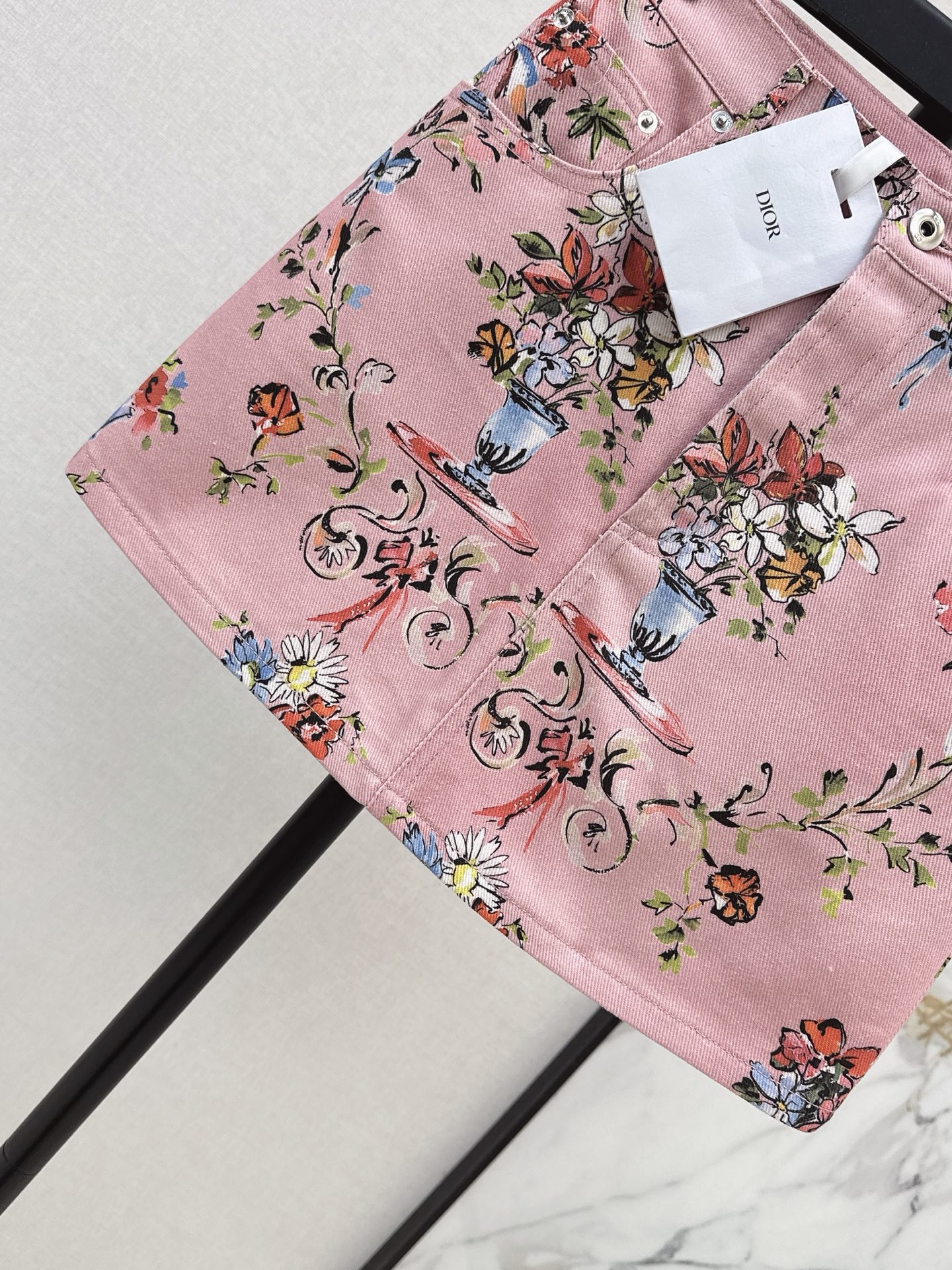 CD 26ss print denim skirt