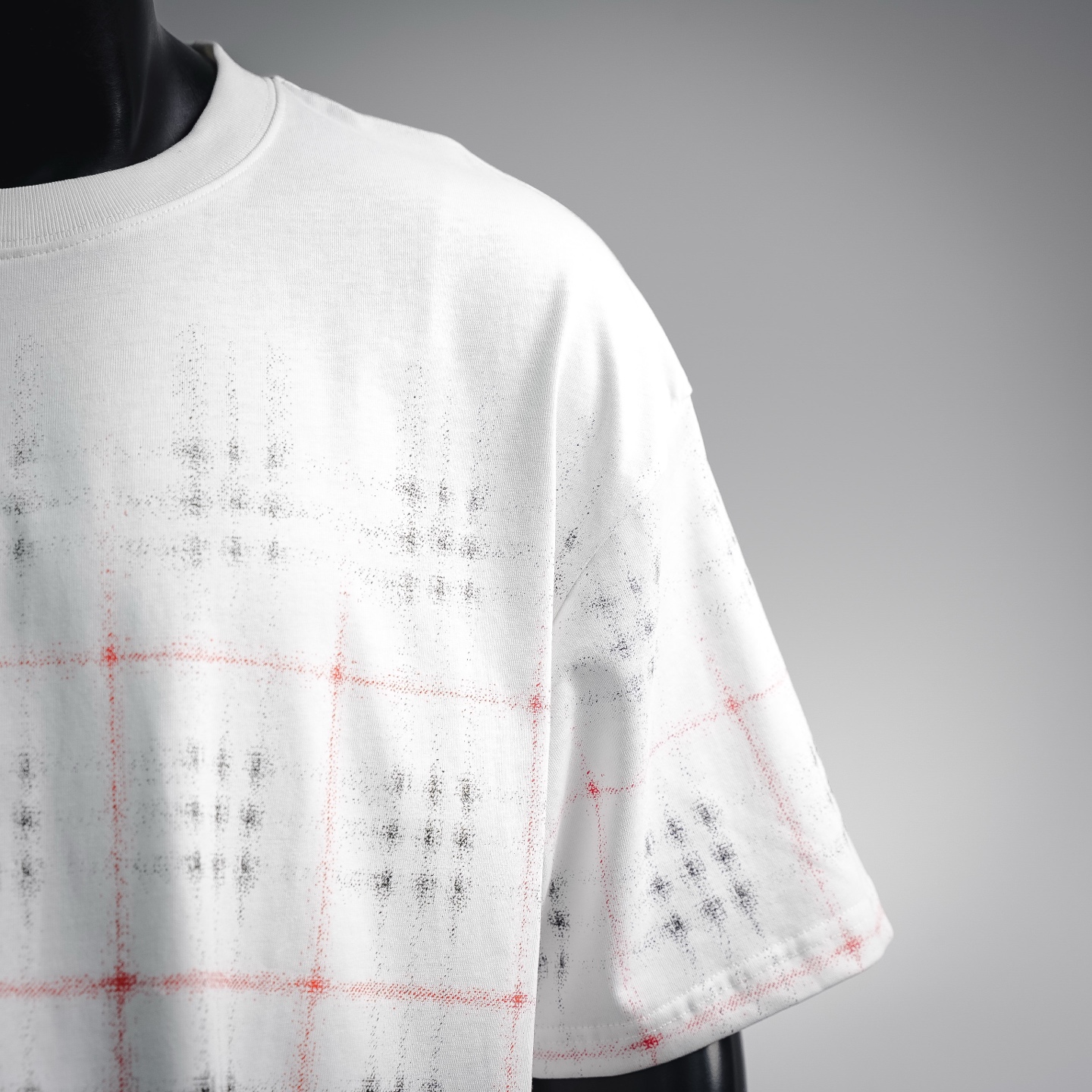 Bur gradient plaid t-shirt