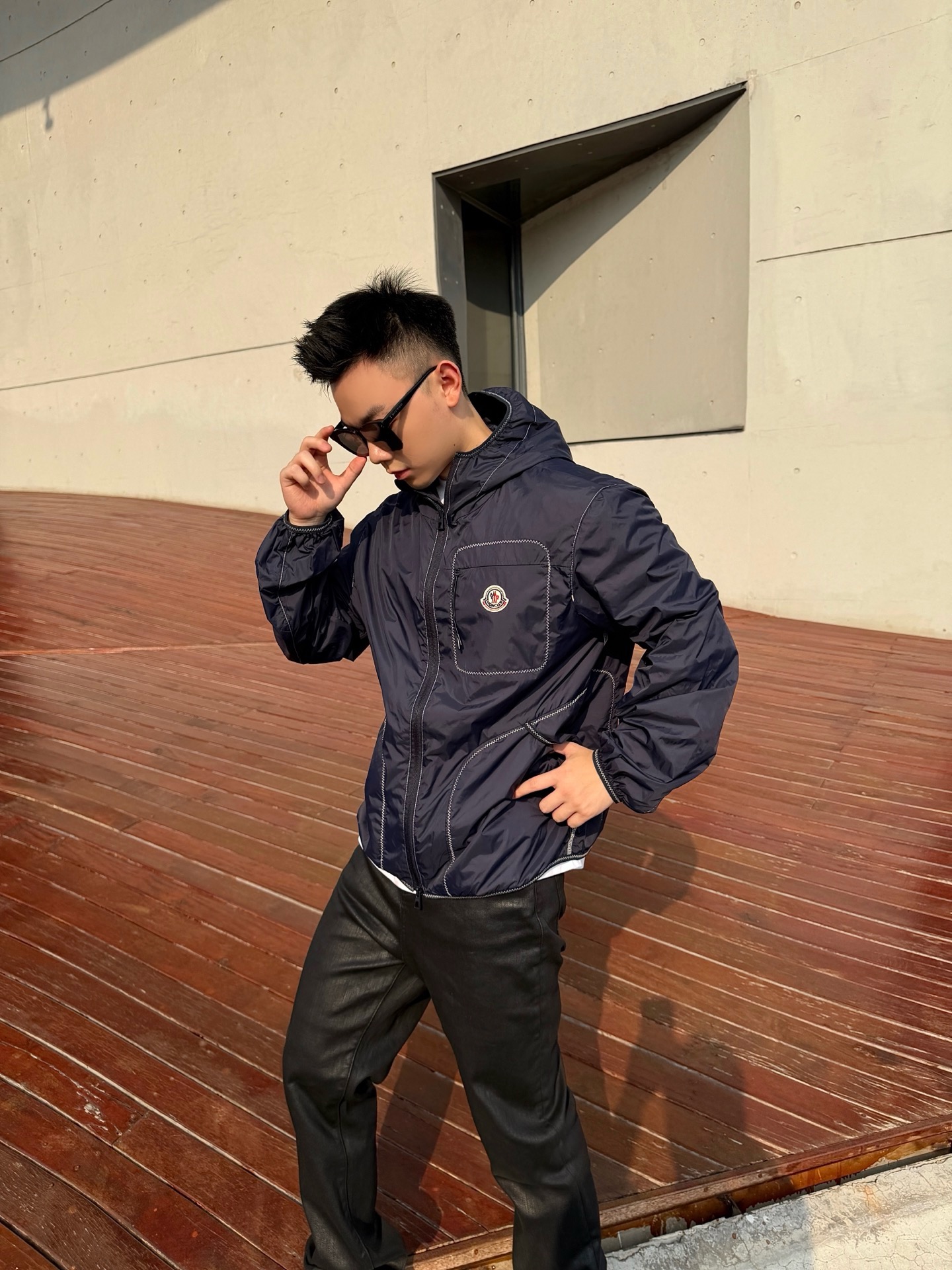 Mon logo badge jacket