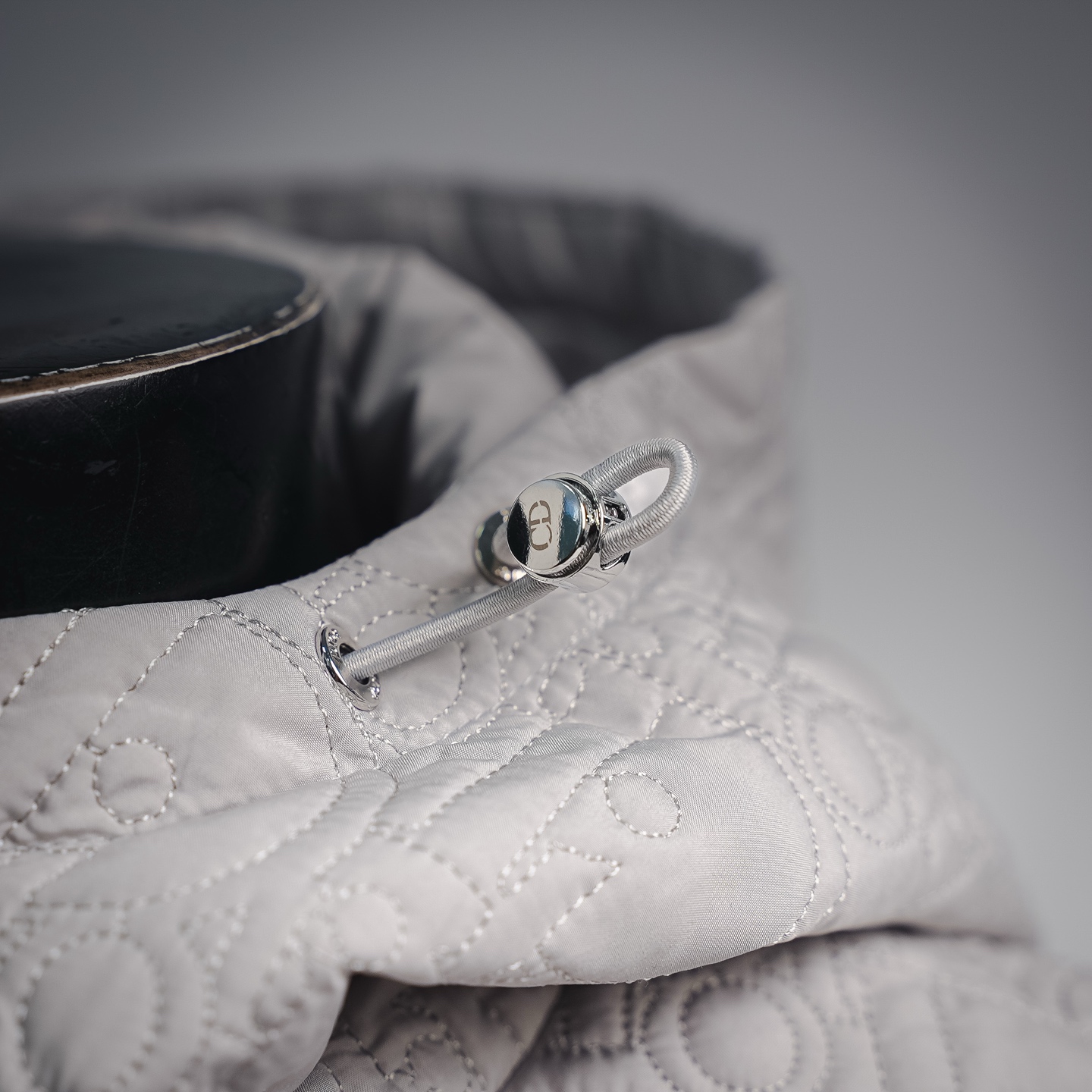 CD quilted embossed jacket
