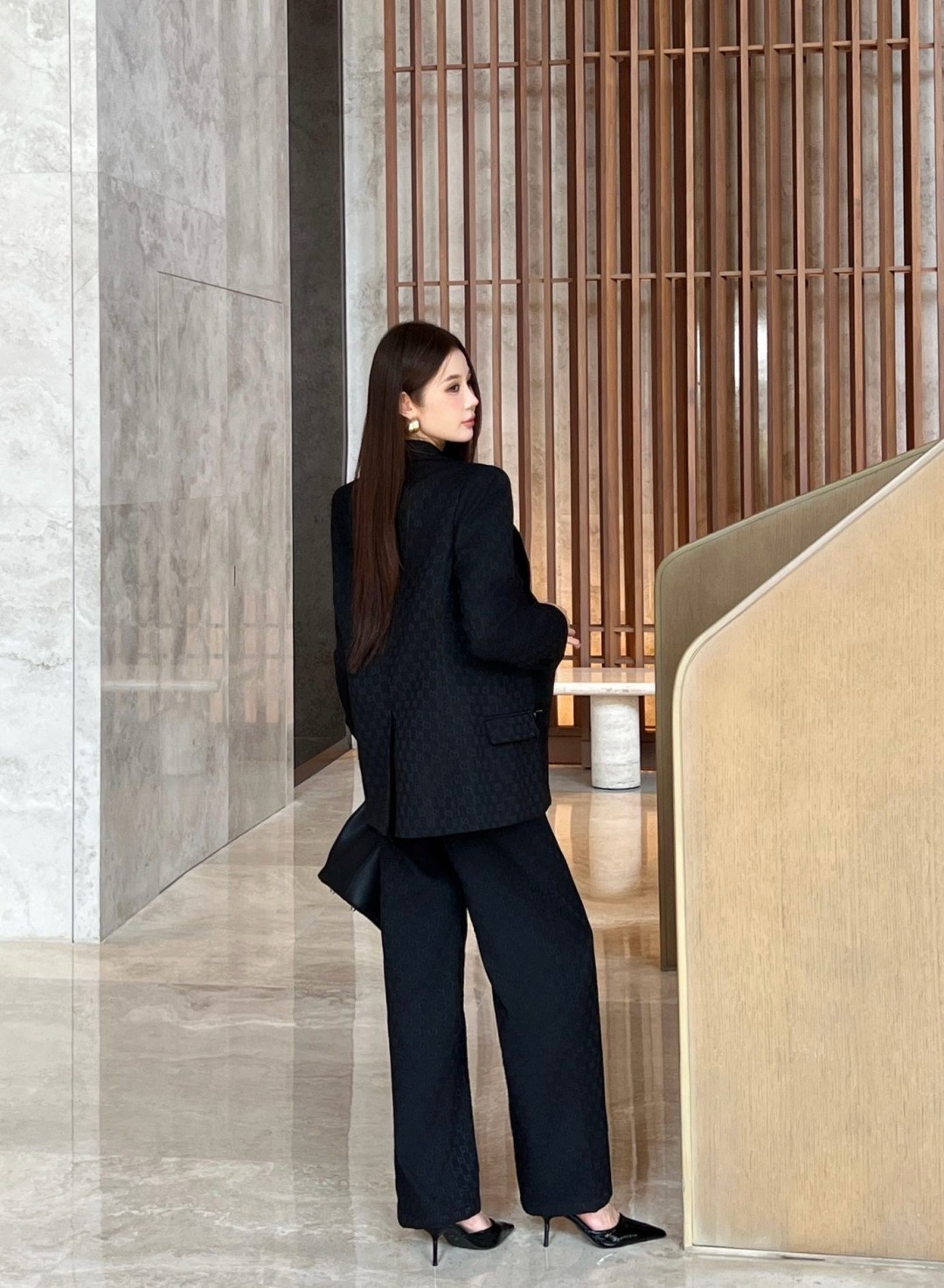 Guc 26fw jacquard suit pants