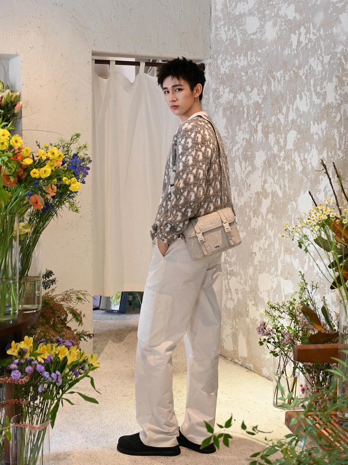CD jacquard cardigan