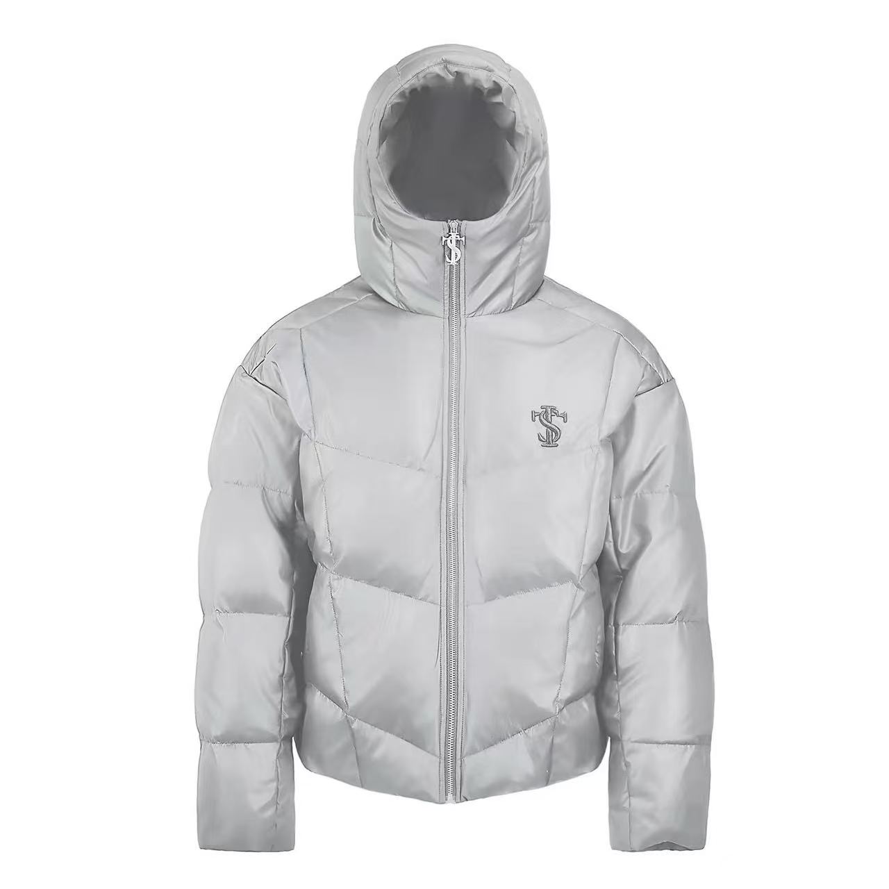 Stk embroidered down jacket