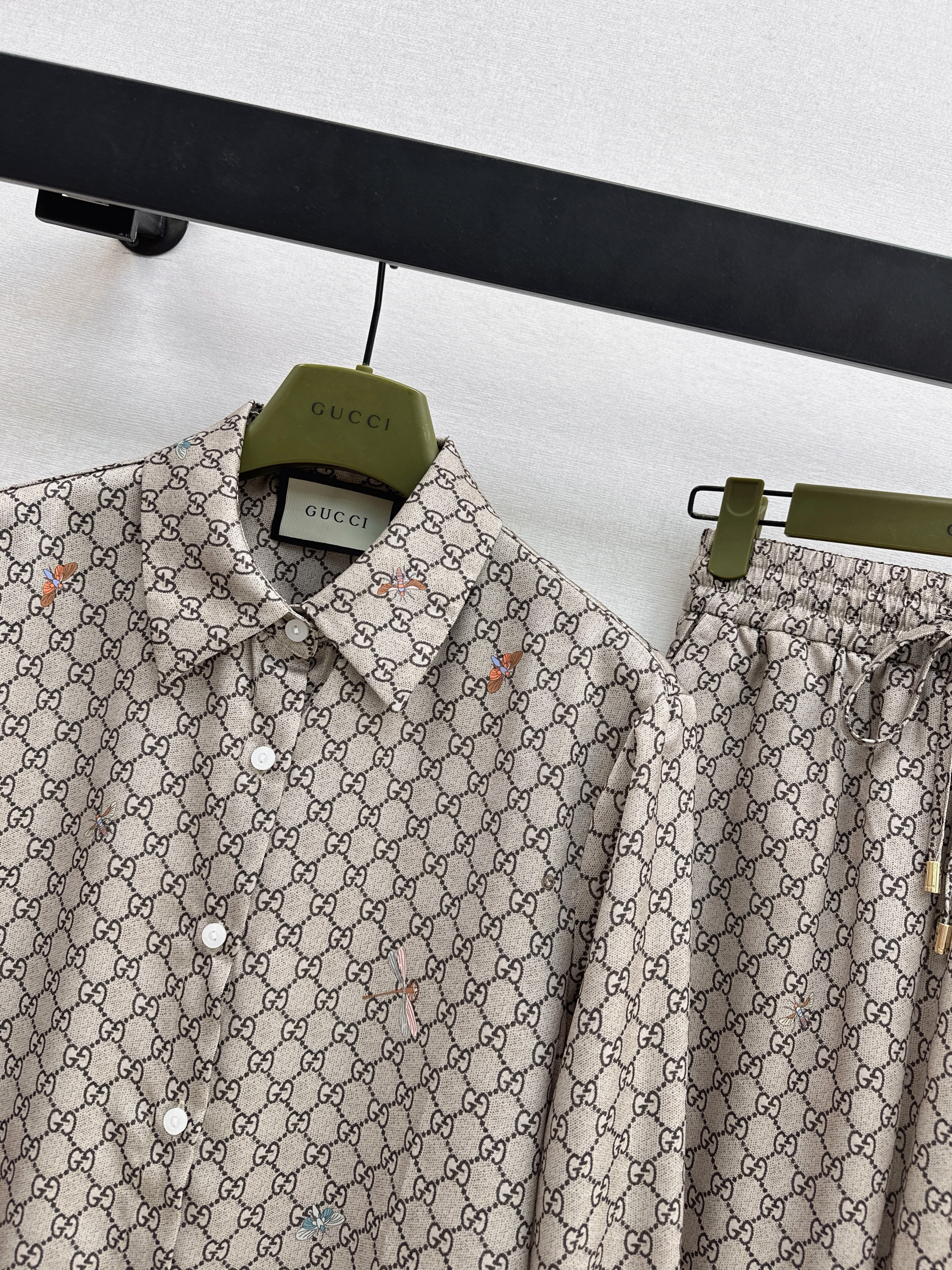 Guc 26ss print shirt pants set