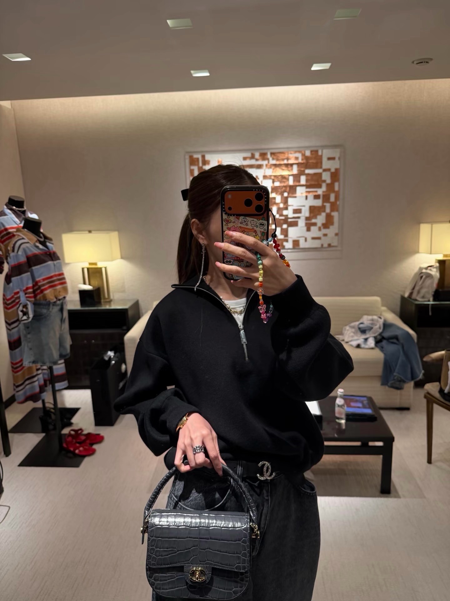 Chan 26fw zip-up knitwear