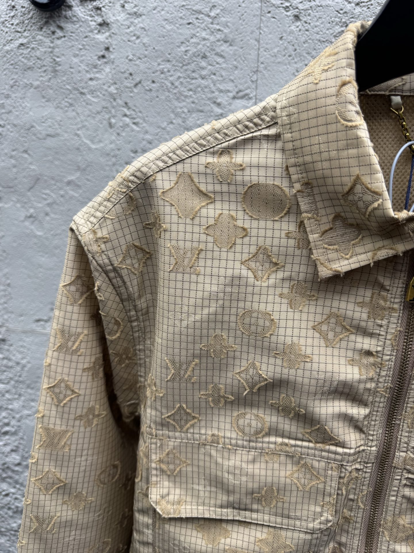 Louis all-over jacquard zip-up jacket