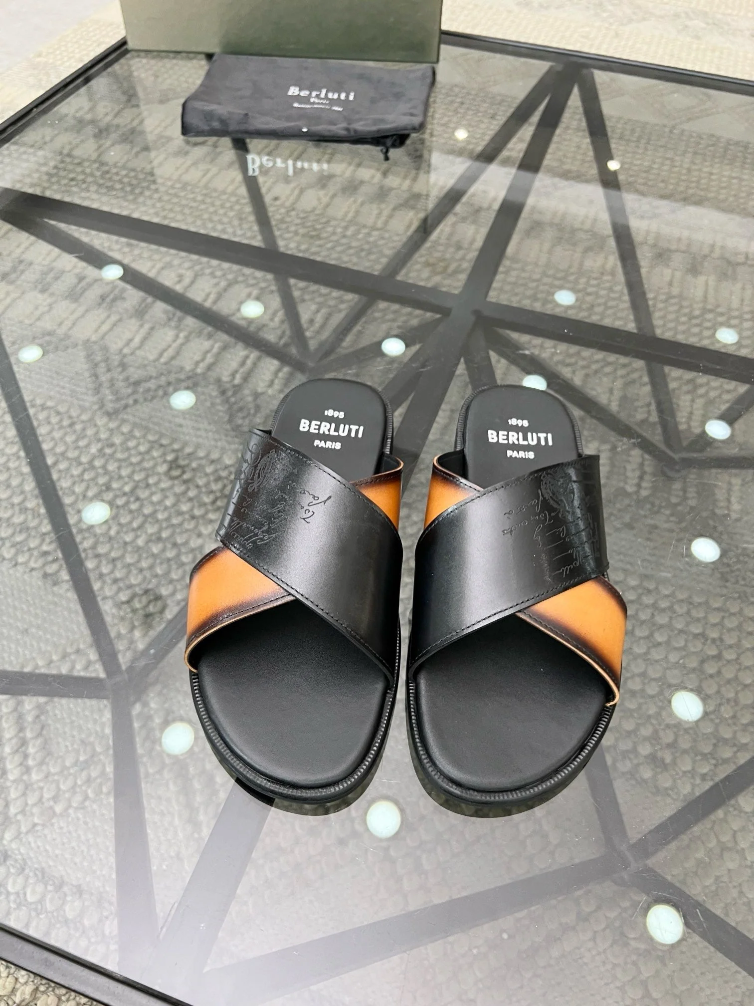 Berlut leather slippers