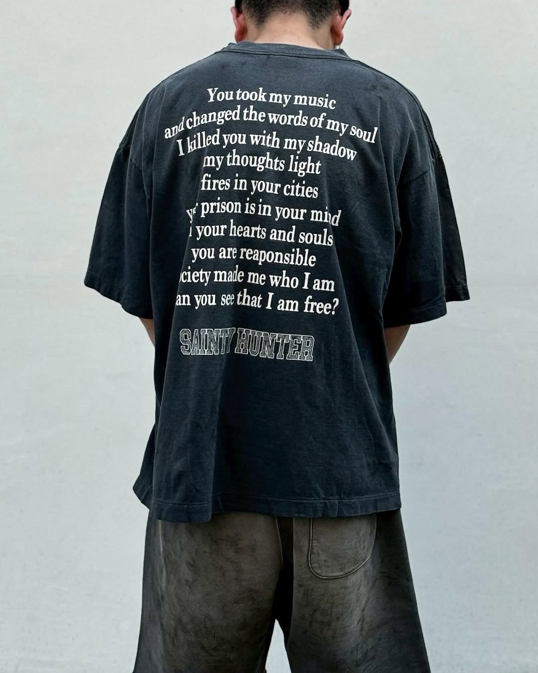 Saint washed printed t-shirt