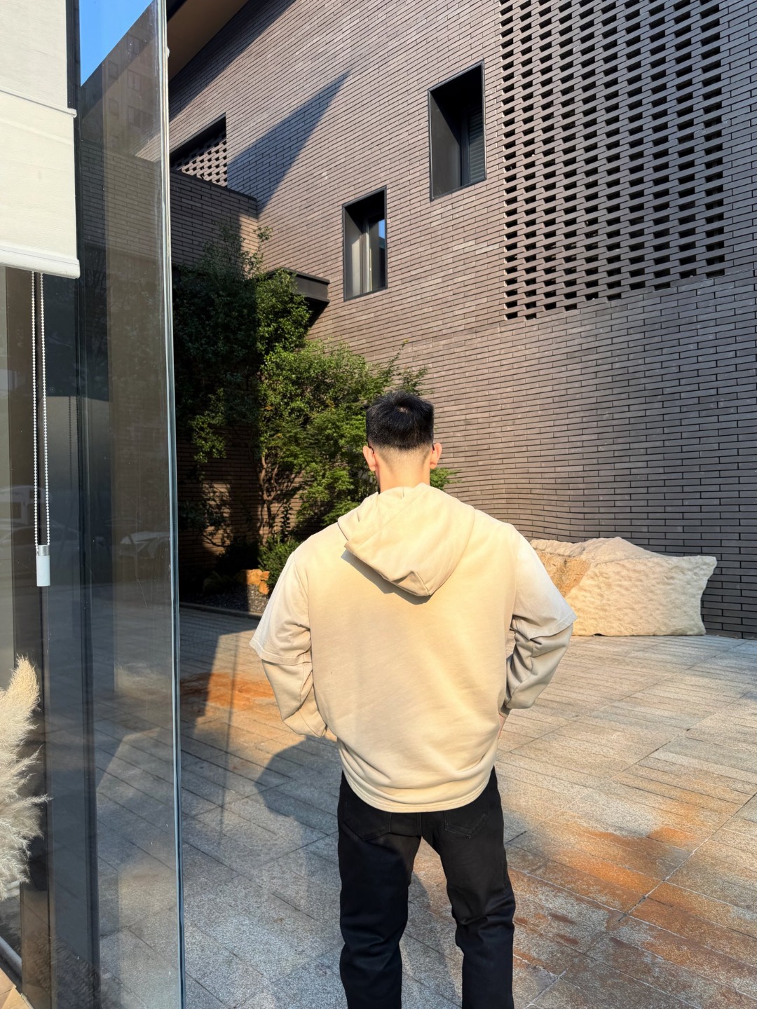 Acne washed layered hoodie