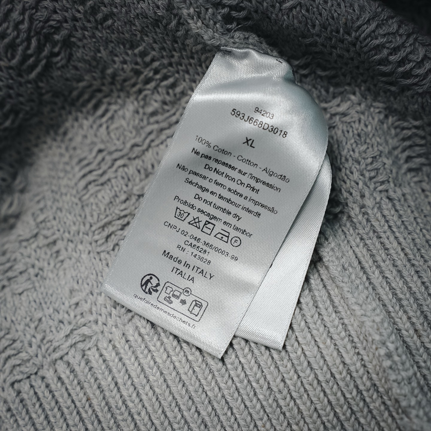 CD jacquard knit sweater