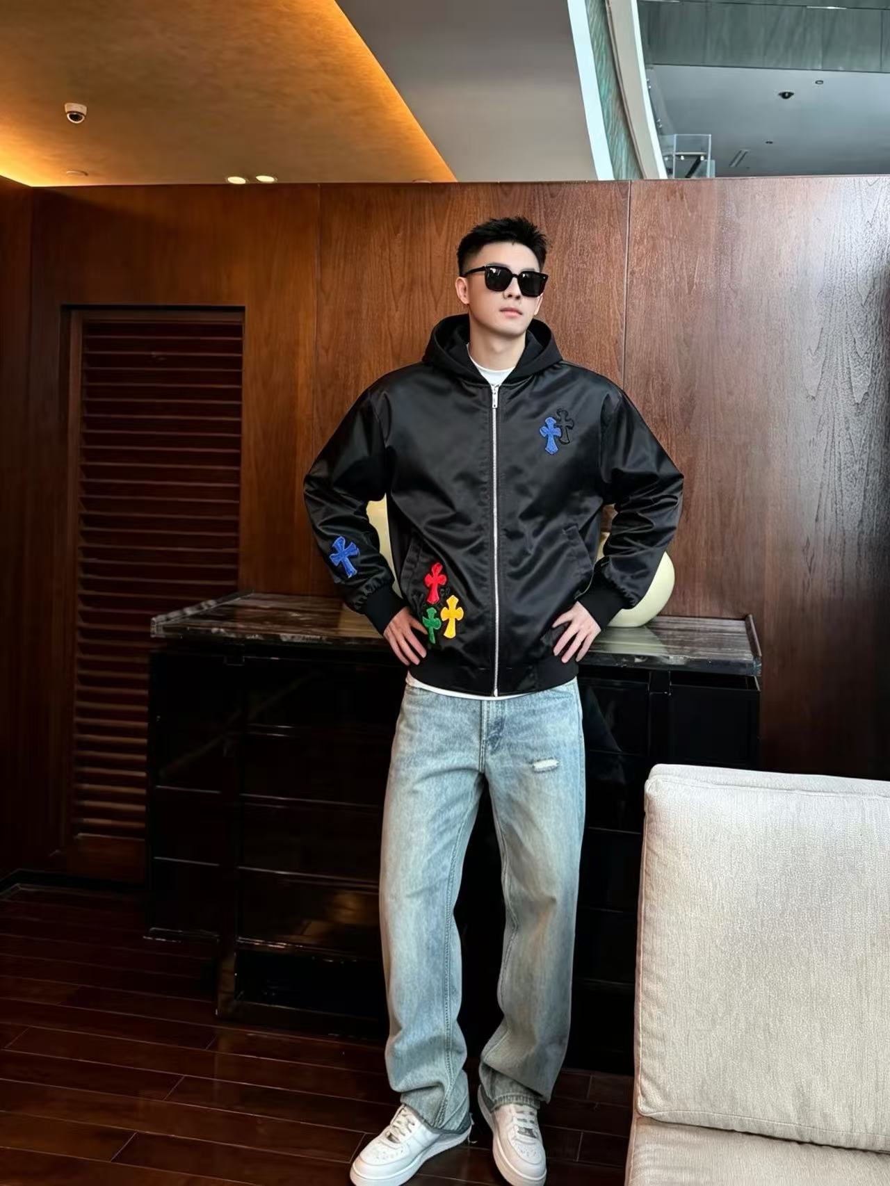 Chrome cross statement jacket