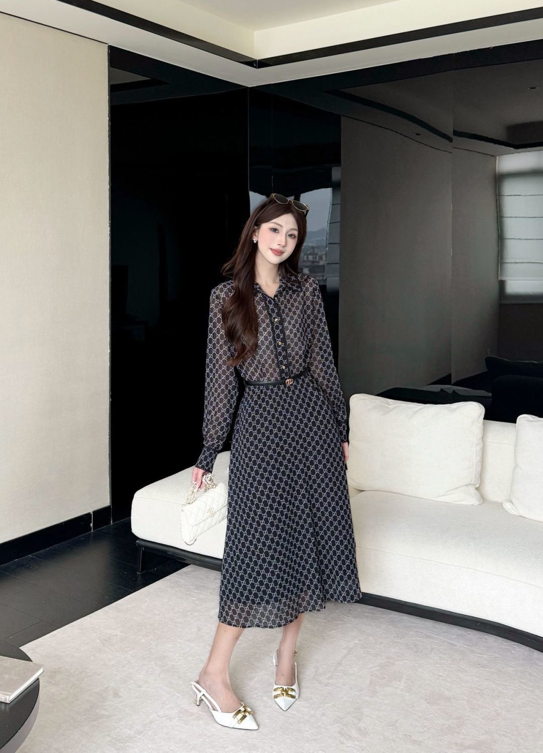 Guc 26ss print dress