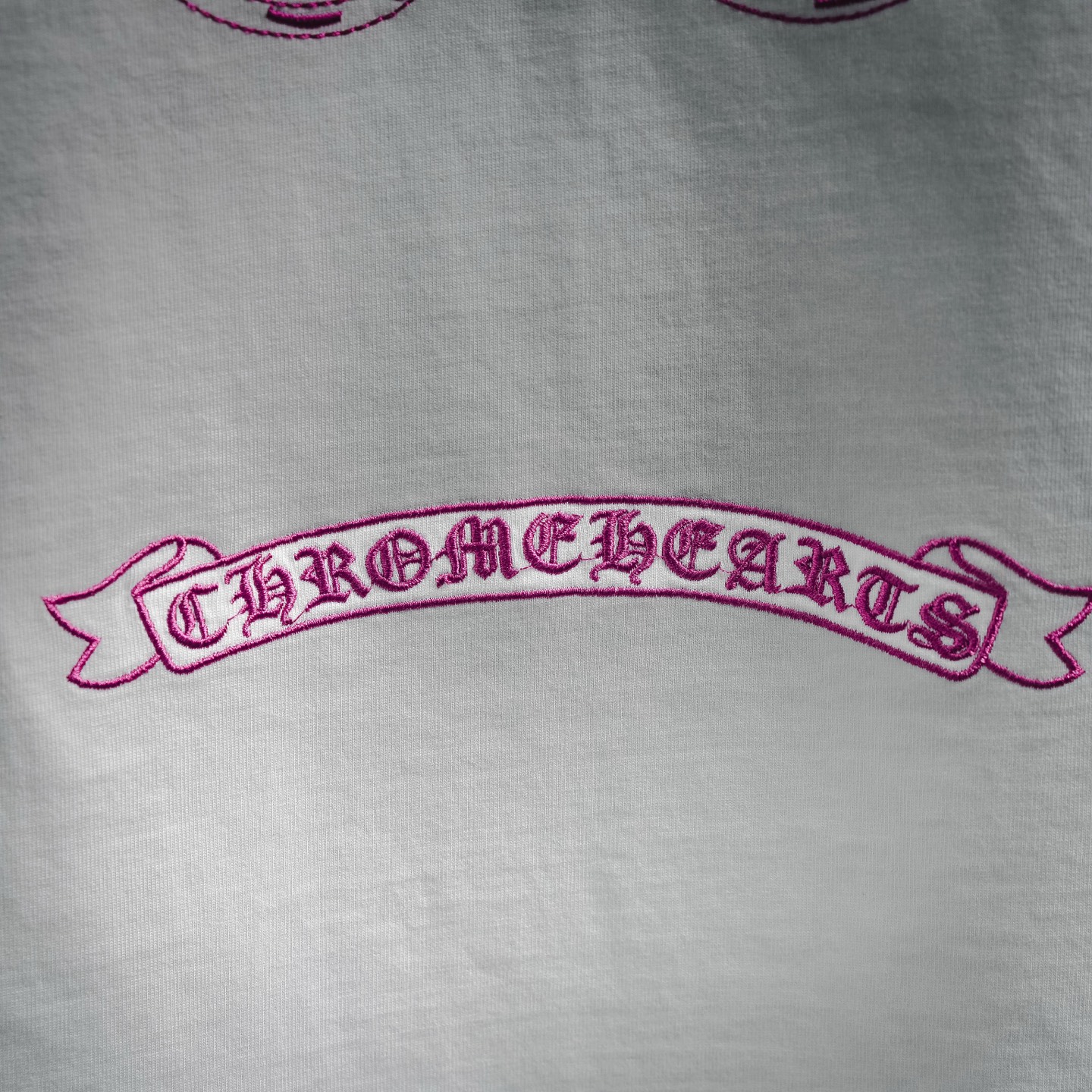 Chrome applique embroidered t-shirt