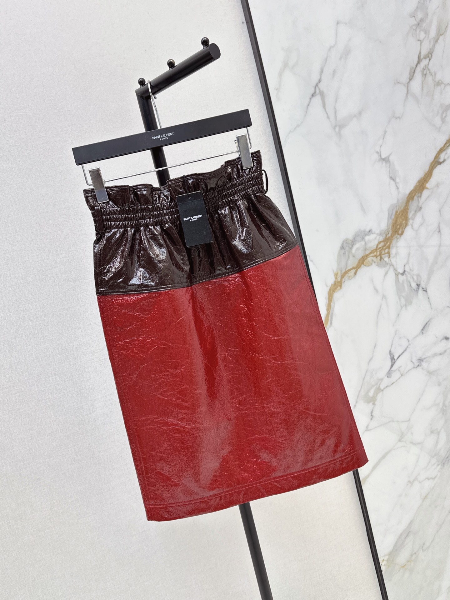 Sain 26ss leather skirt
