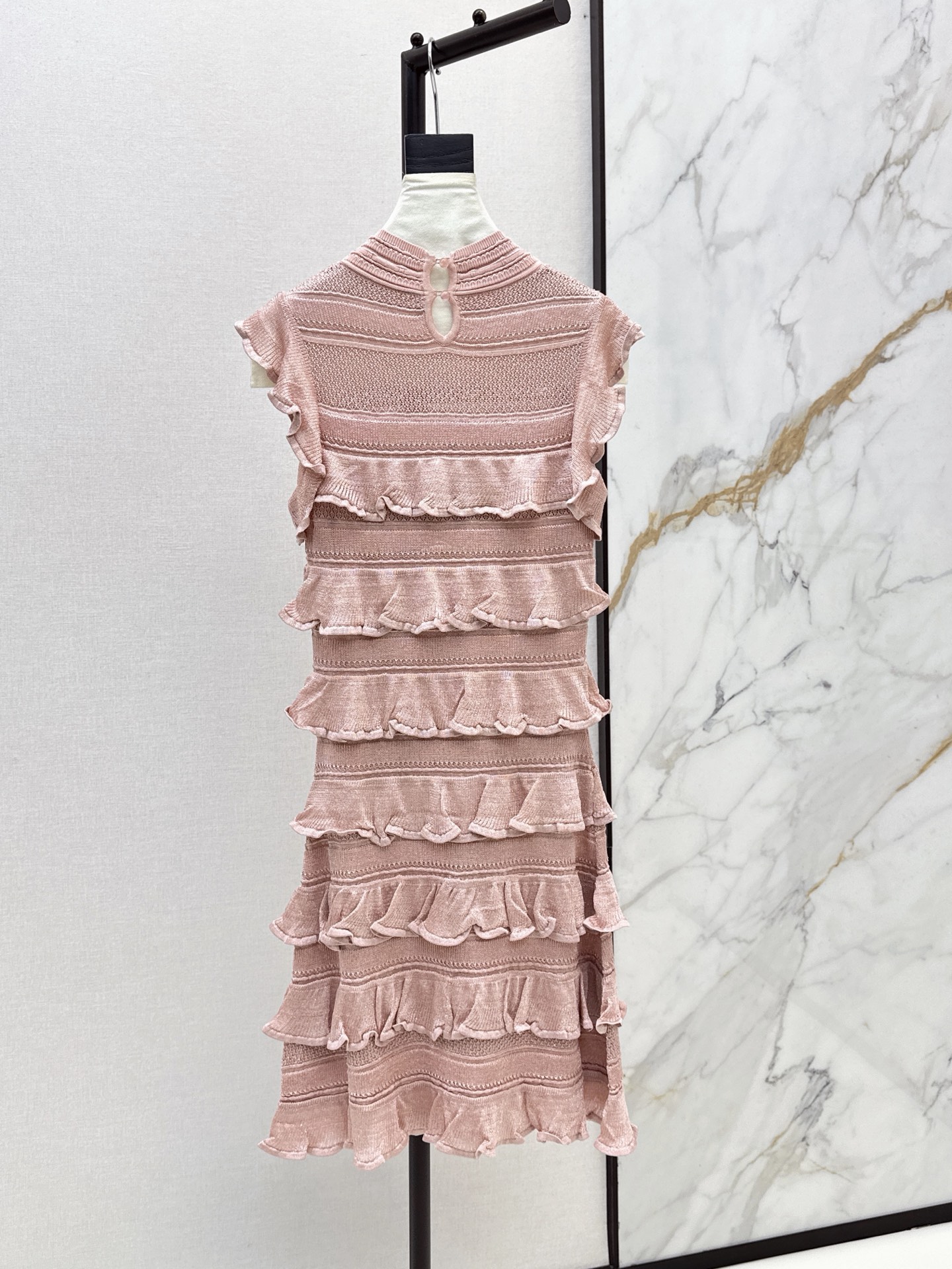 Chol 26fw layered knit dress