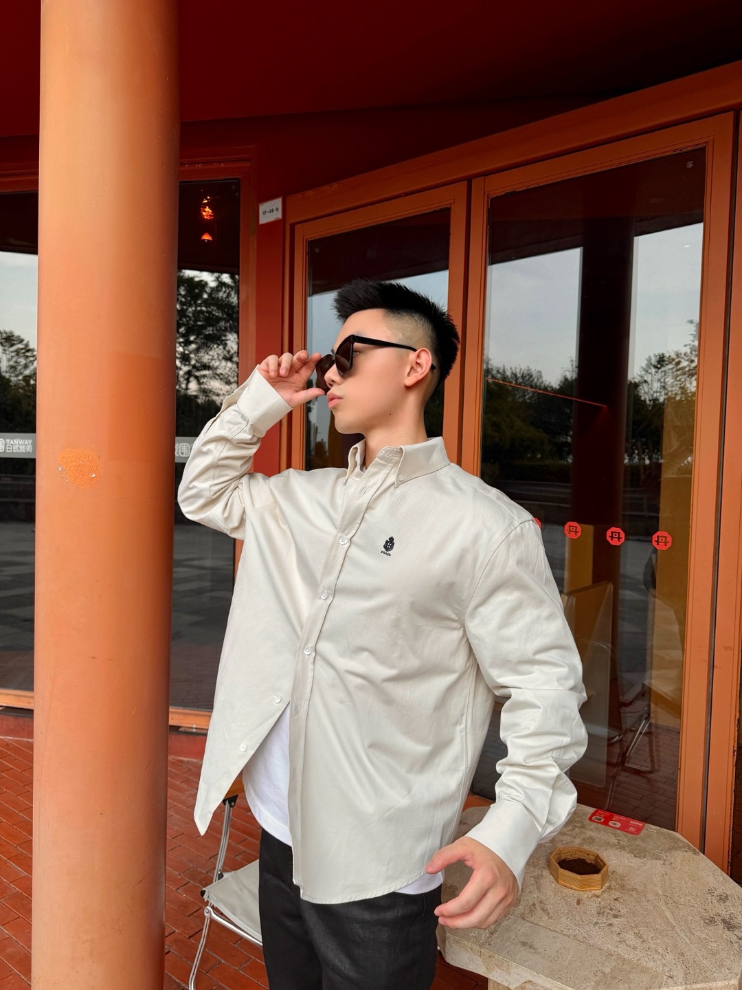 Pra embroidered shirts