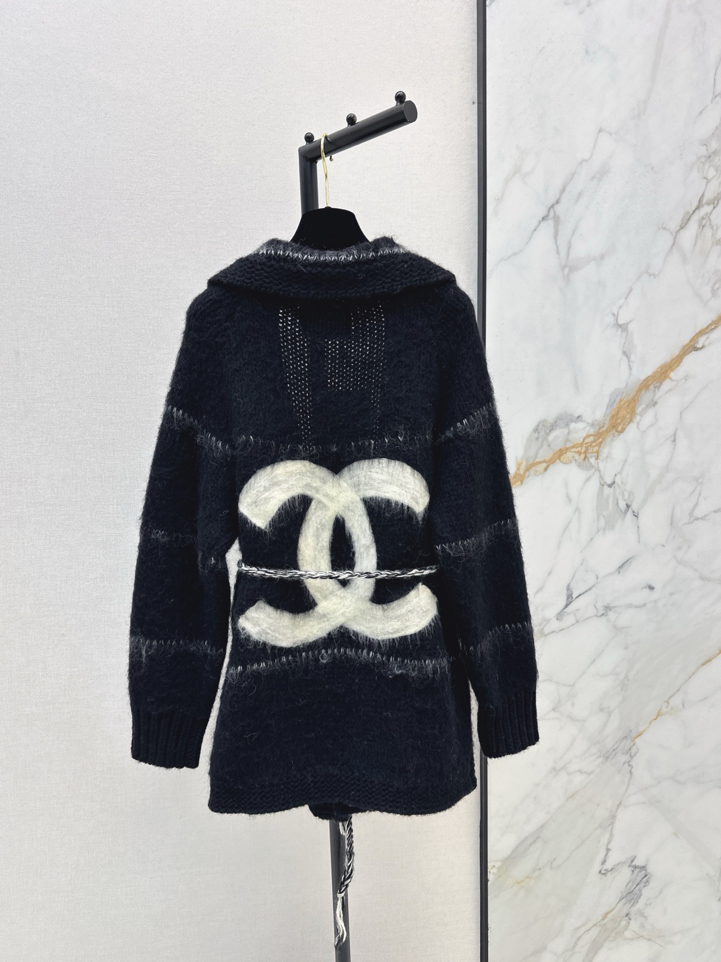 Chan 26fw mohair belted cardigan