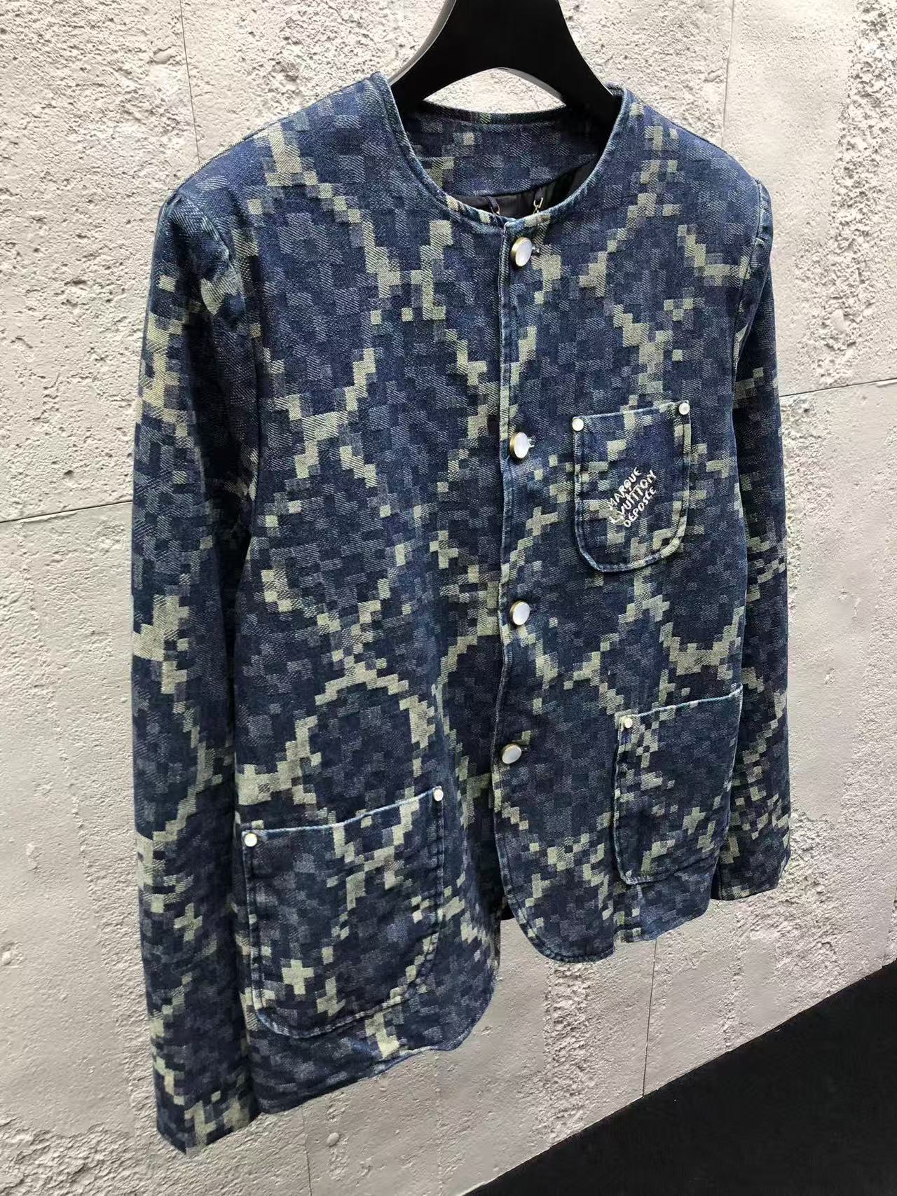 Louis snake jacquard denim jacket