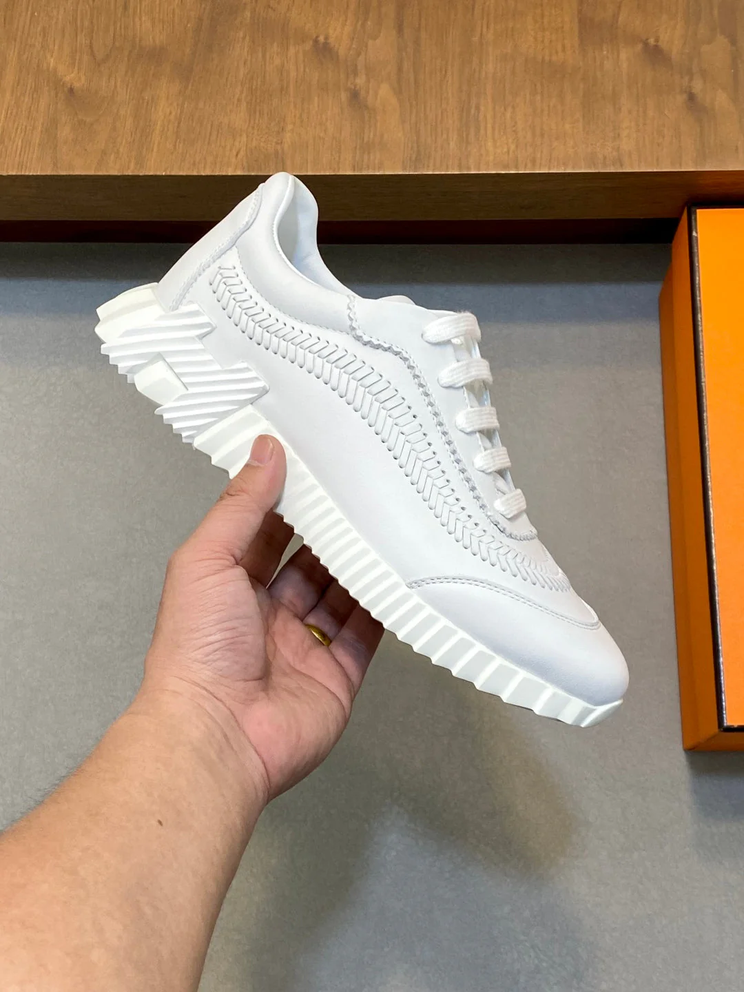 Herm leather sneakers