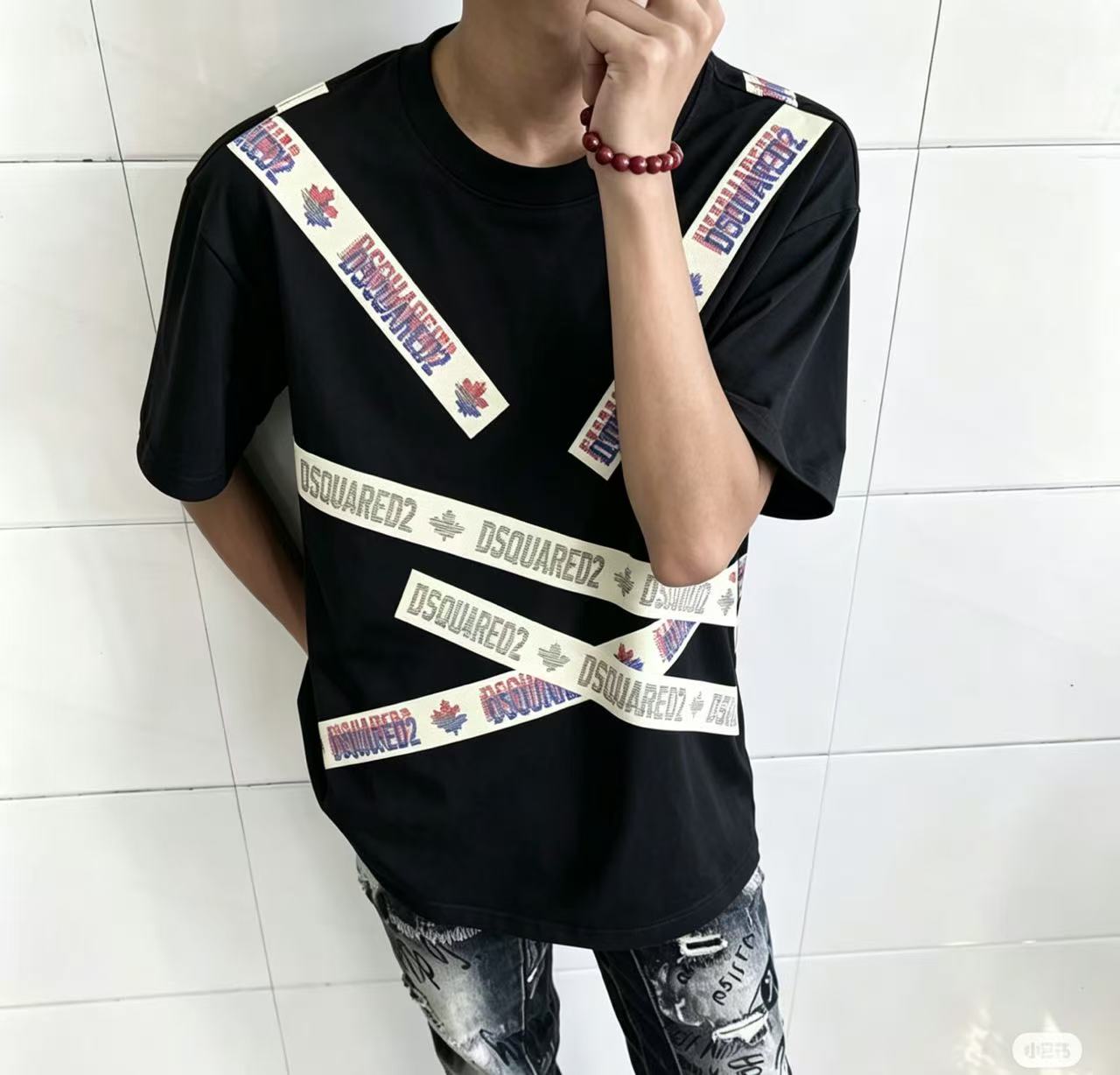 Dsqua taped t-shirt