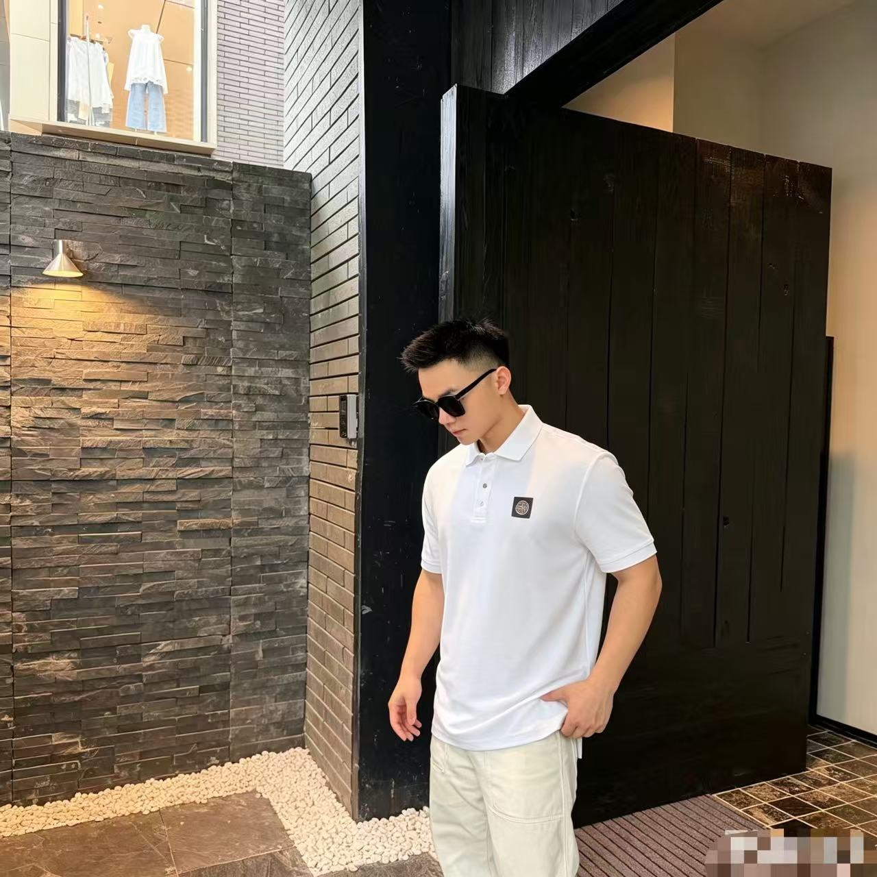 Stone embroidered Polo