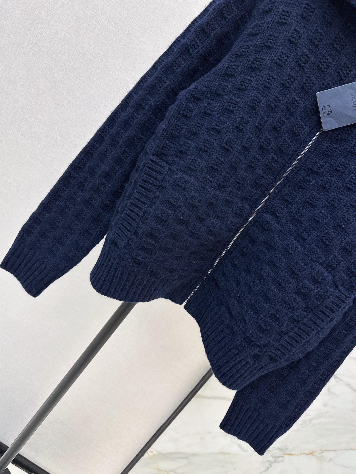 Pra 26fw jacquard knit jacket