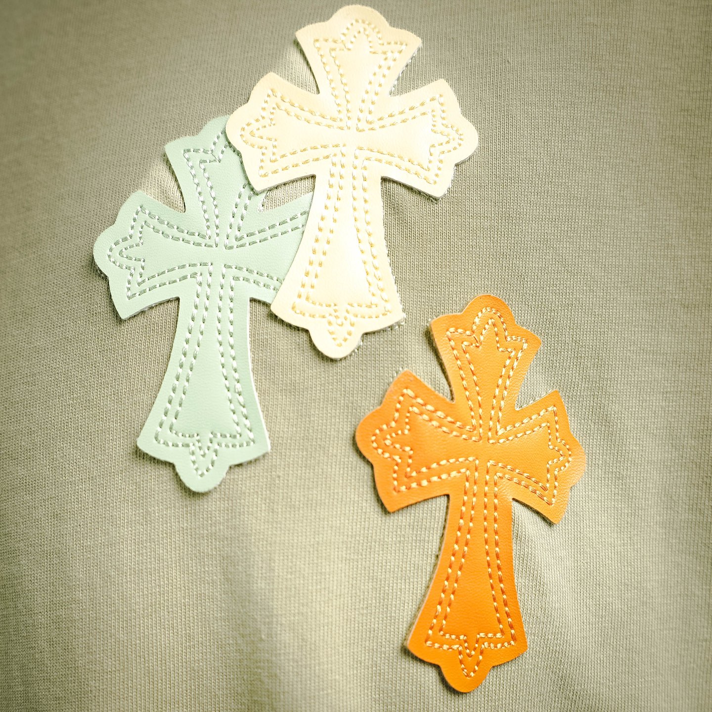Chrome cross patch t-shirt