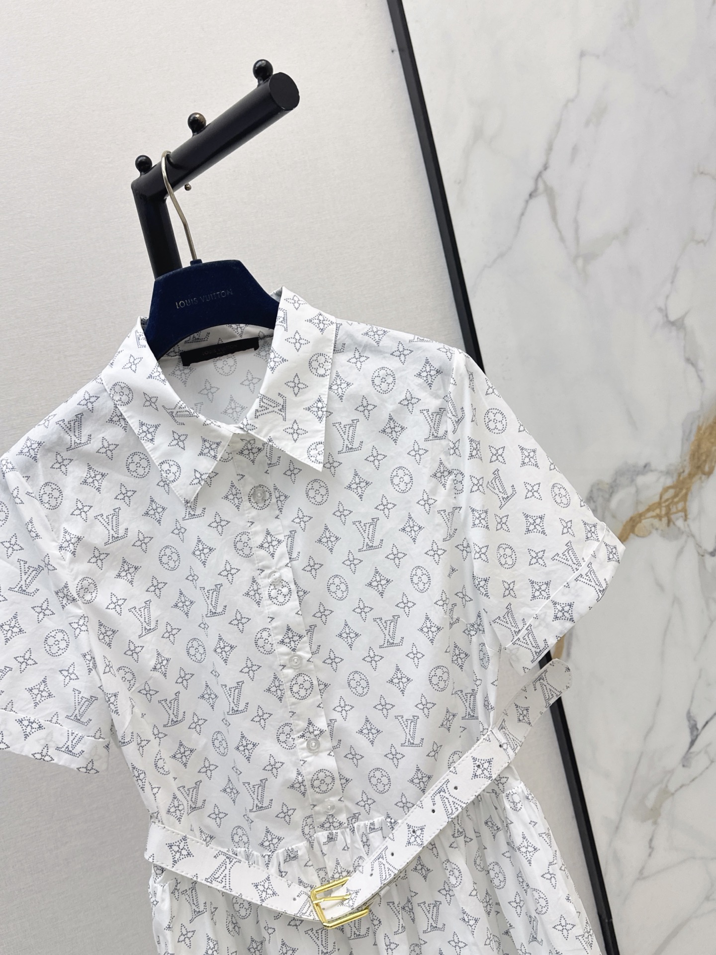 Loui 26ss print shirt dress