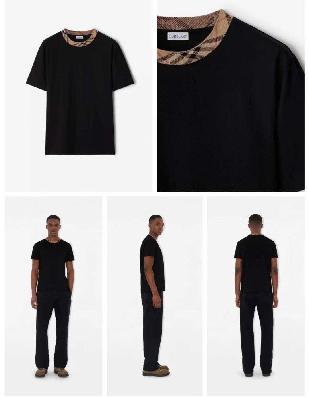 Bur plaid crew-neckt-shirt
