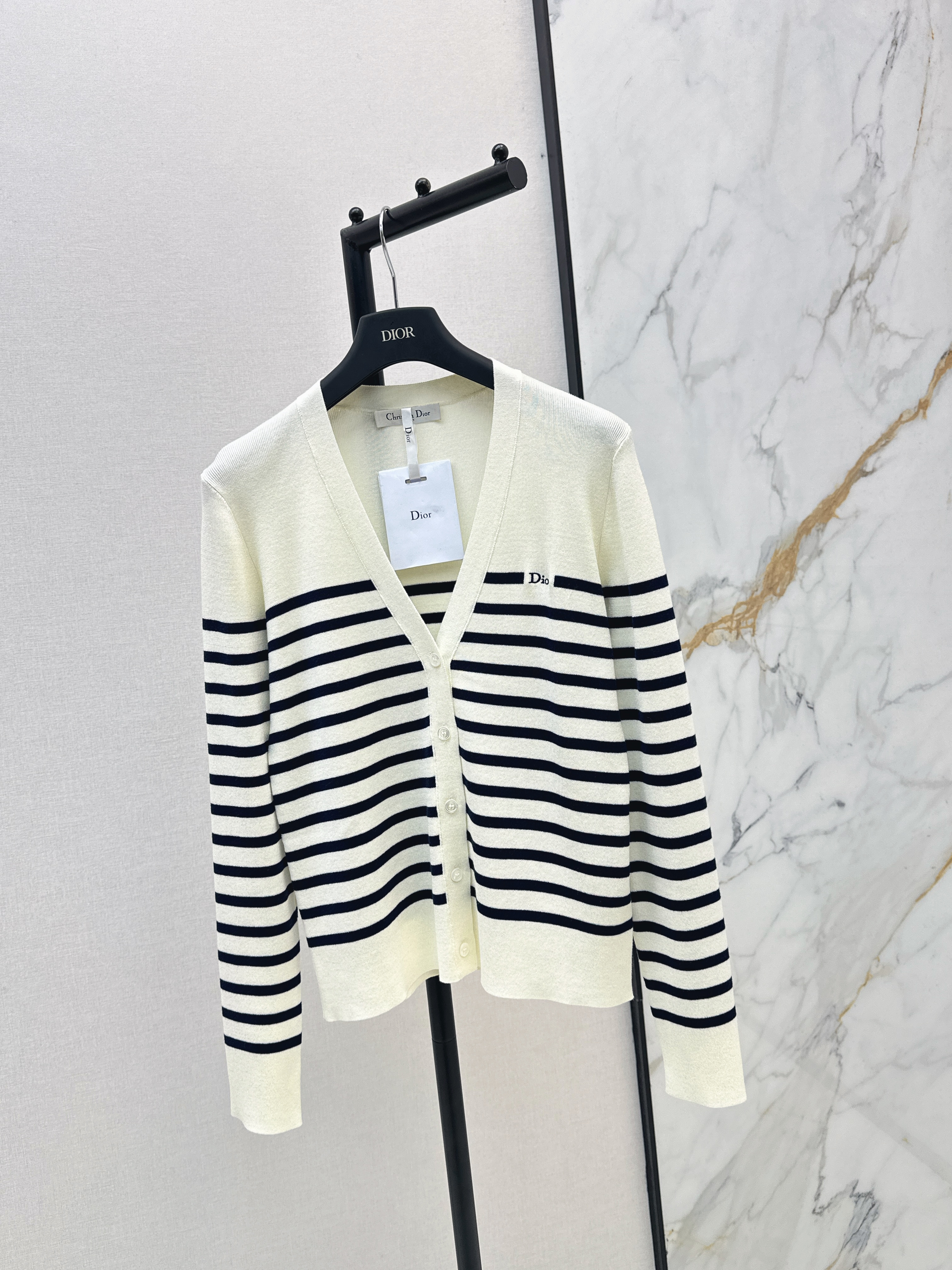 CD 26ss stripe knit cardigan