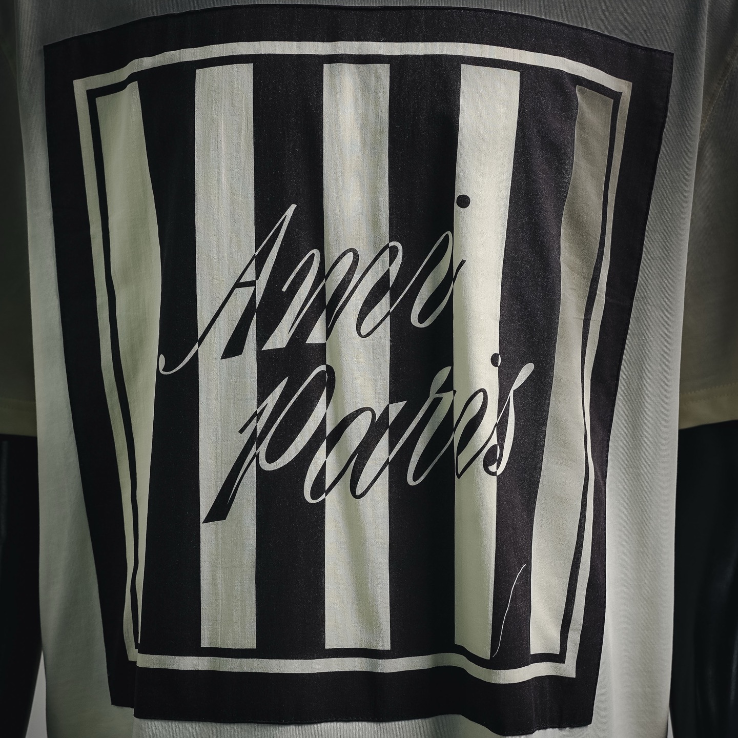 Ami letter striped  t-shirt