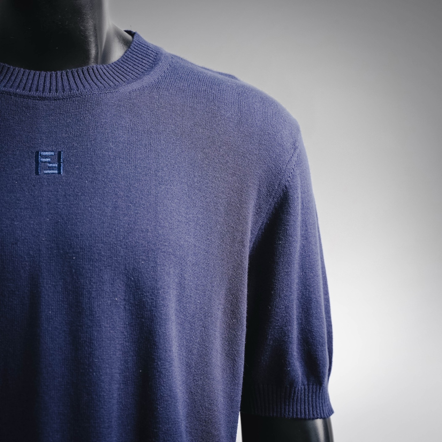 Fend embroidered knit t-shirt