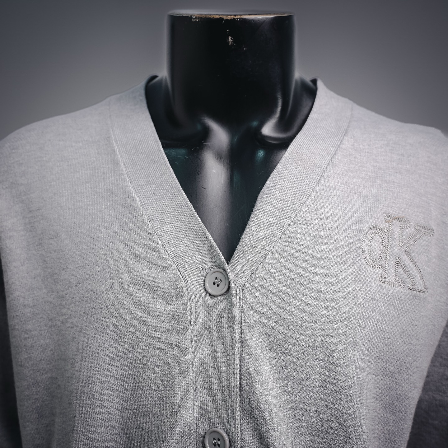 CK preppy striped cardigan