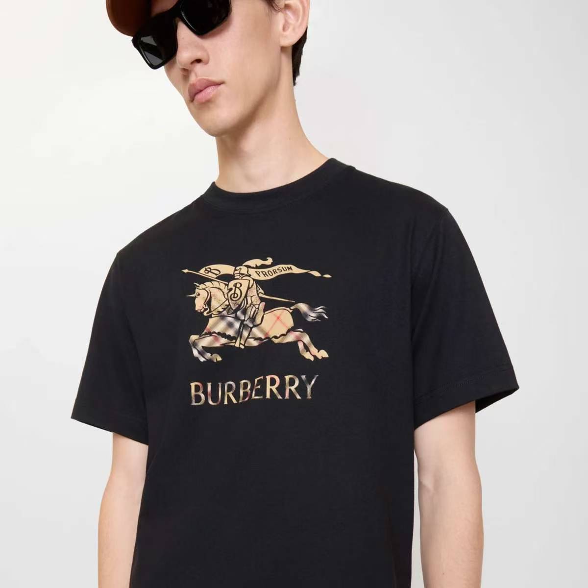 Bur gradient plaid print t-shirt
