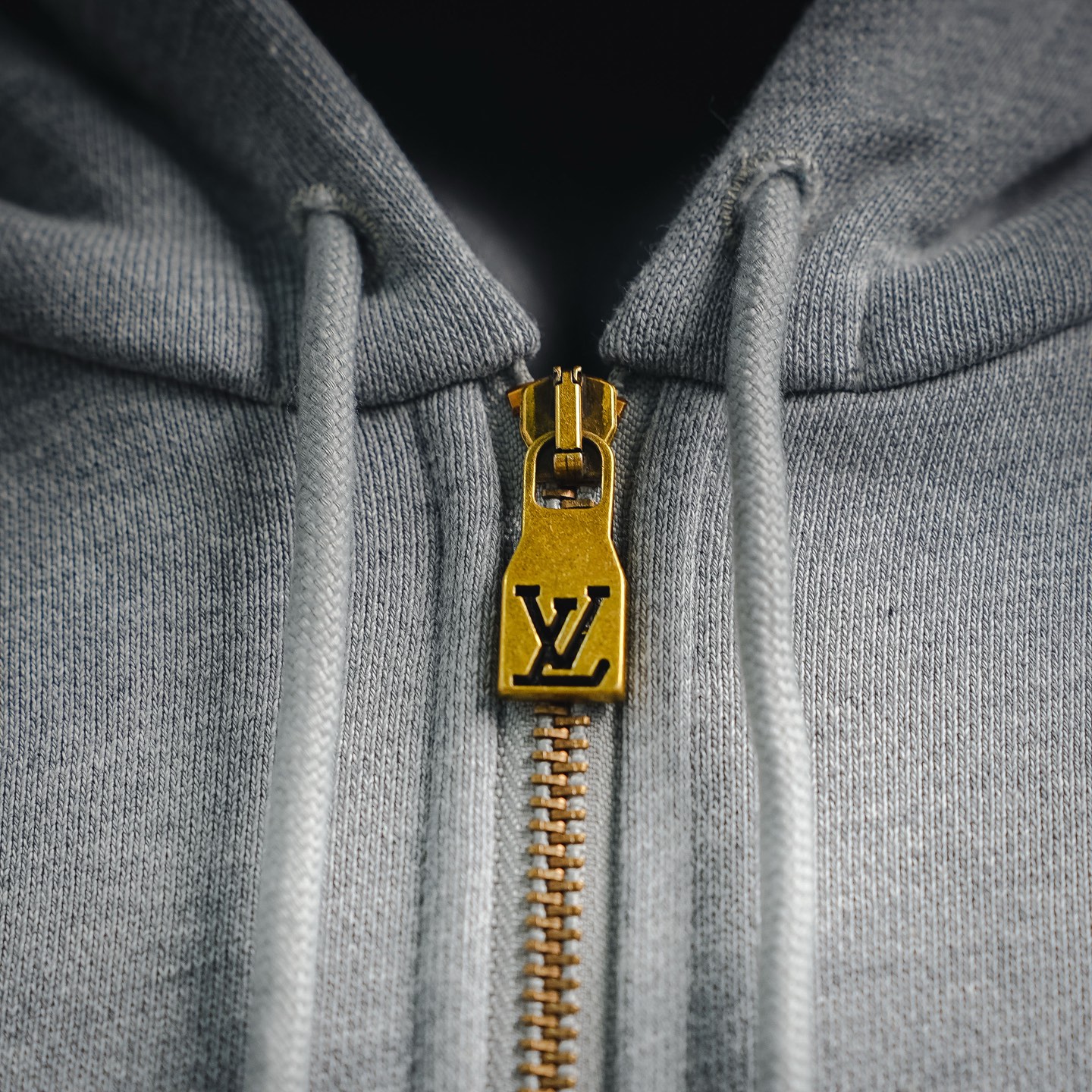 Louis embroidered zip-up hoodie