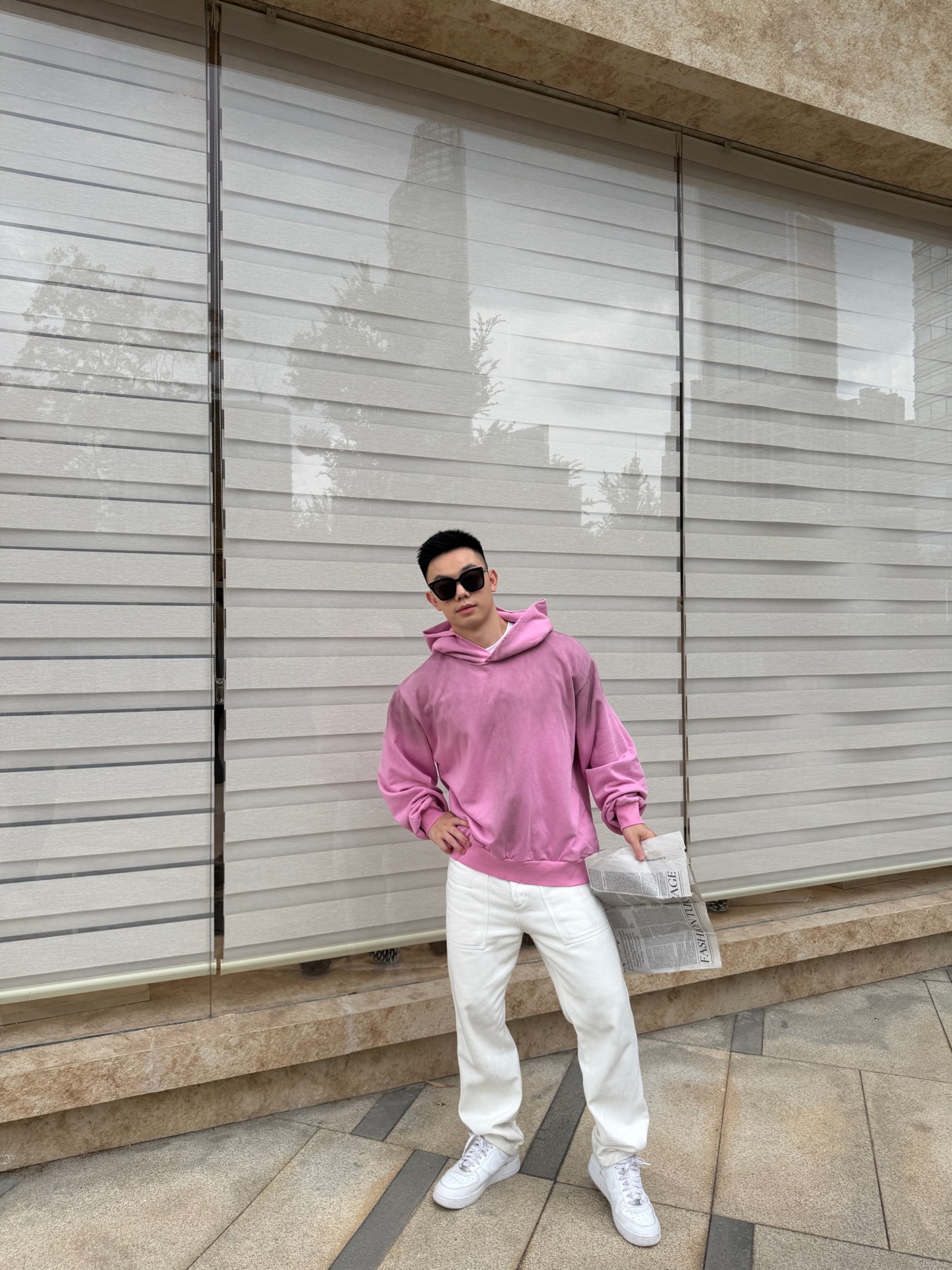 Acne washed letter hoodie