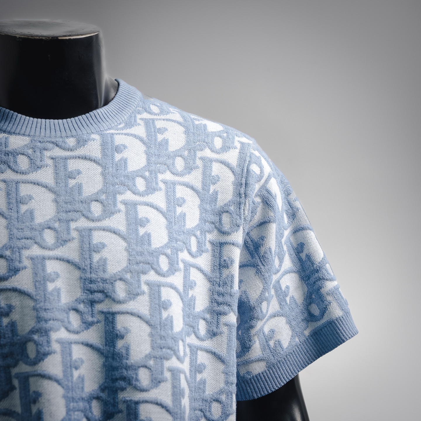 CD jacquard knit t-shirt