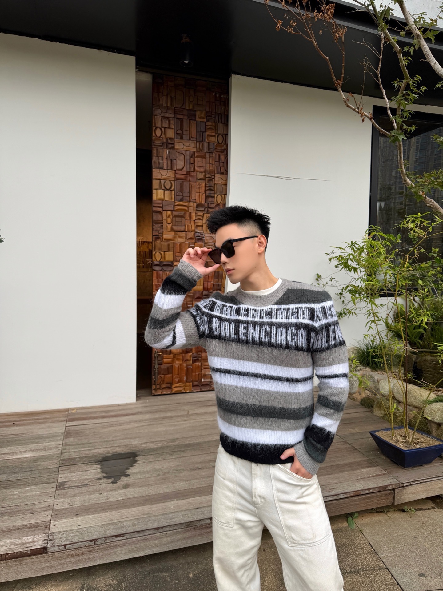 Balen striped  sweater