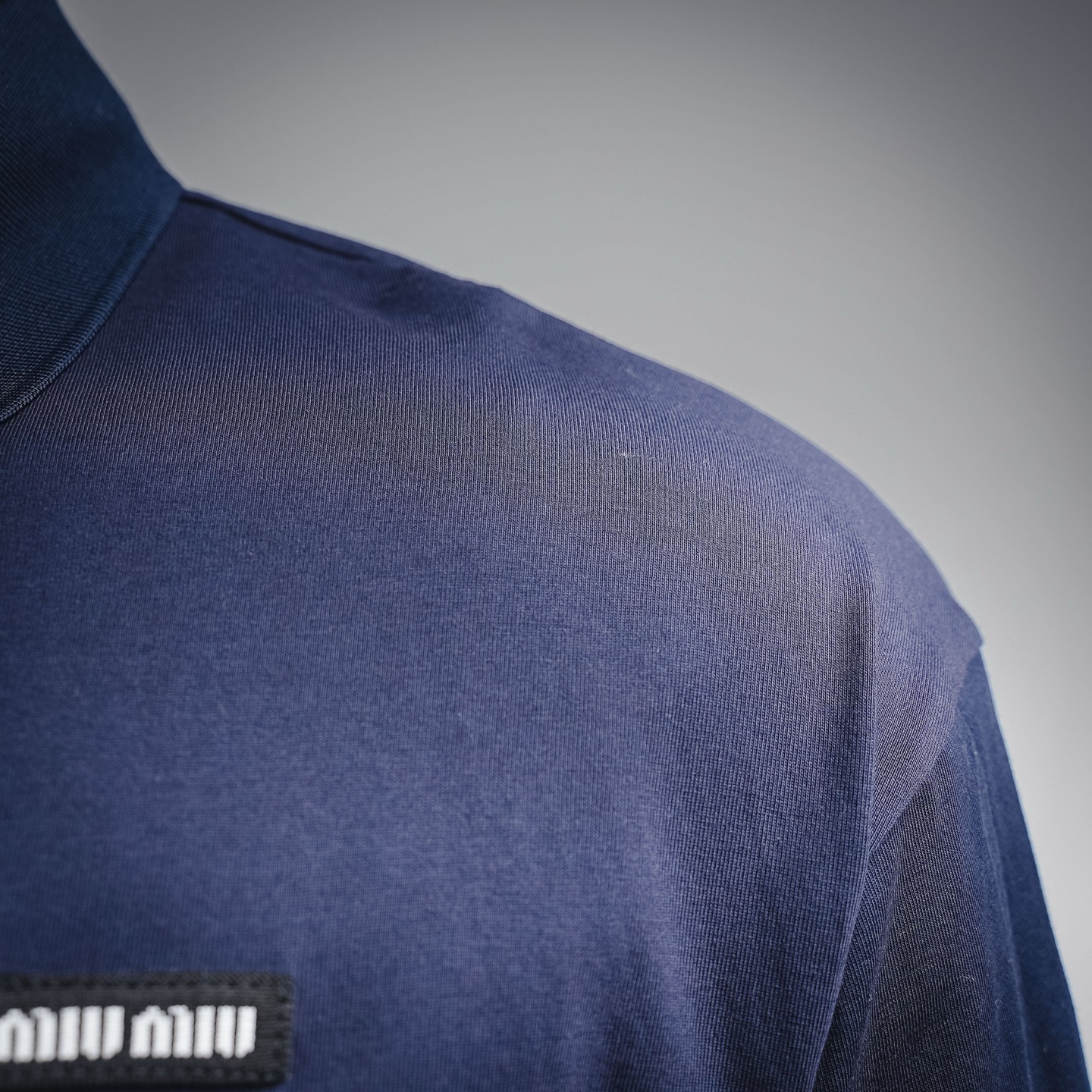 Miu two-layer polo sweatshirt