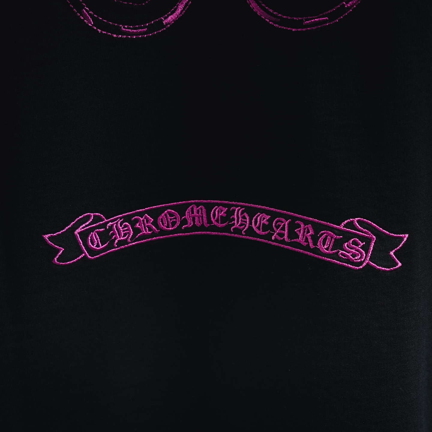 Chrome applique embroidered t-shirt